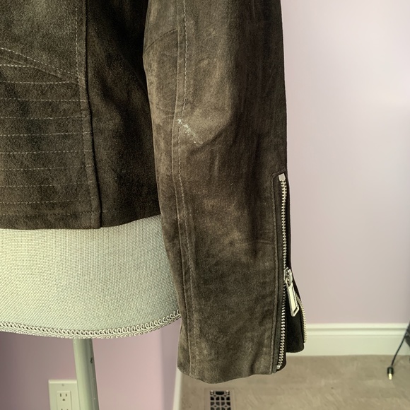 BCBGeneration Suede Leather Moto Jacket - Picture 6 of 16